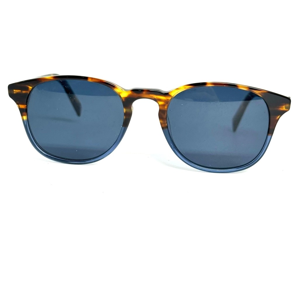 Warby Parker Downing Sunglasses Tortoise Blue Two Tone Round Frame 53-20-140